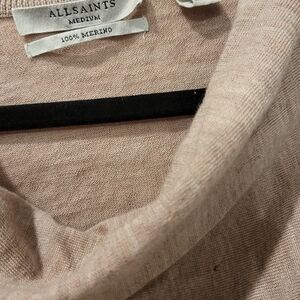 AllSaints Women's Cowl Neck Merino Sweater in Dusty Rose